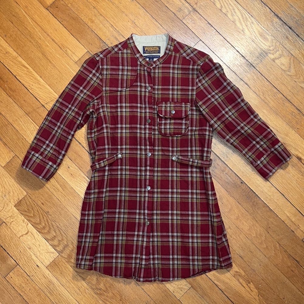 Pendleton Portland Collection Plaid Shirt Dress, size Medium